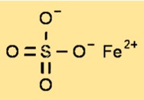 Solfato di ferro (II).