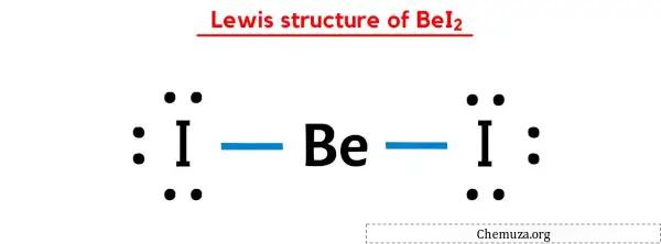 Lewis-structuur van BeI2