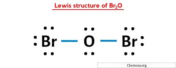 Lewis-structuur van Br2O