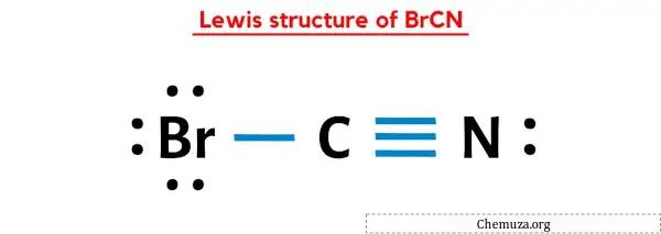 BrCNのルイス構造