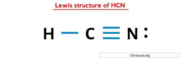 HCNのルイス構造