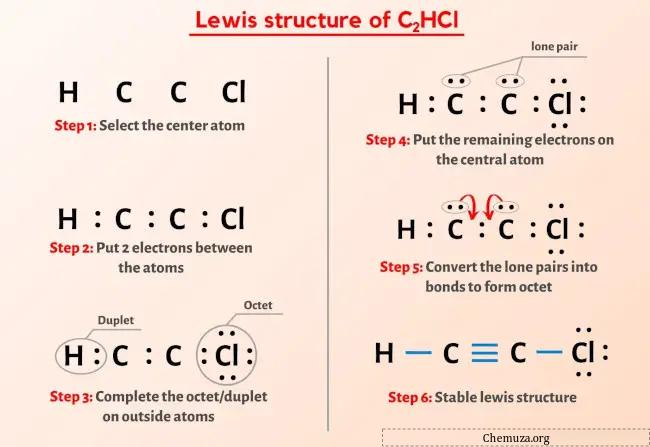 هيكل لويس C2HCl