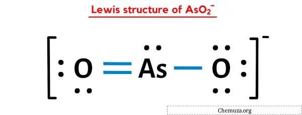 Lewis-structuur van AsO2-