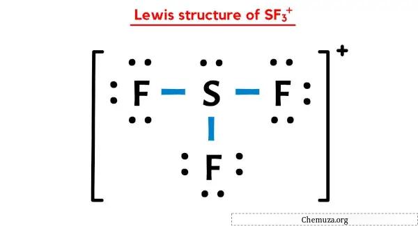 Lewis-structuur van SF3+