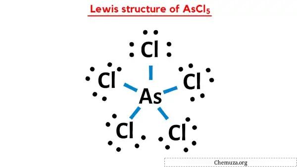 Lewis-Struktur von AsCl5