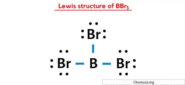 Lewis-structuur van BBr3