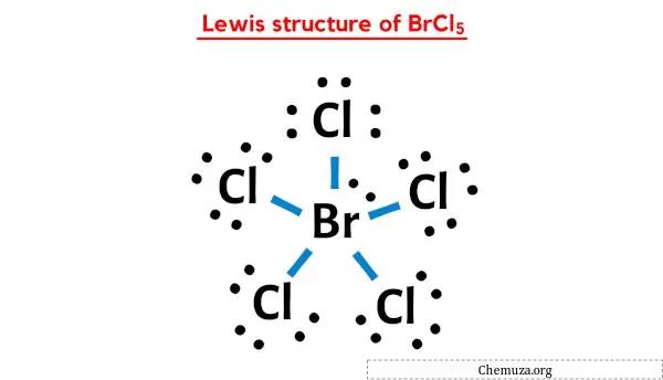 Estrutura de Lewis do BrCl5