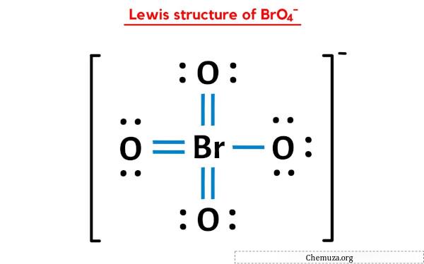 Lewis-structuur van BrO4-