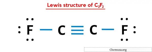 Lewis-Struktur von C2F2