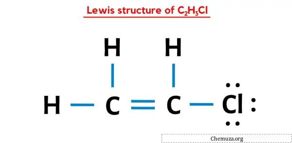 C2H3Cl'nin Lewis yapısı