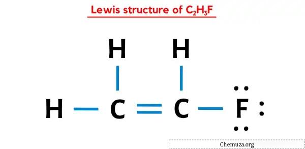 Lewis-structuur van C2H3F