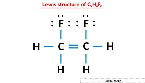 C2H4F2'nin Lewis yapısı