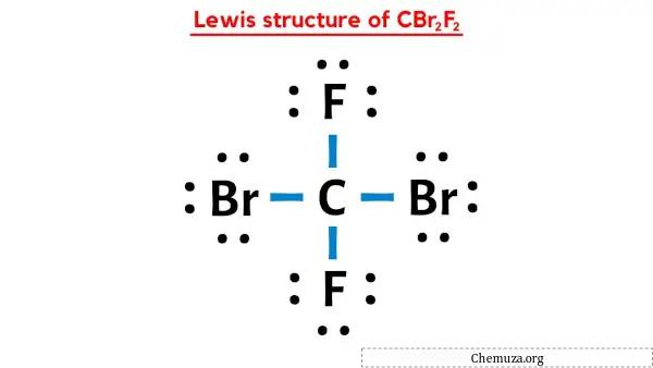 structure de Lewis de CBr2F2
