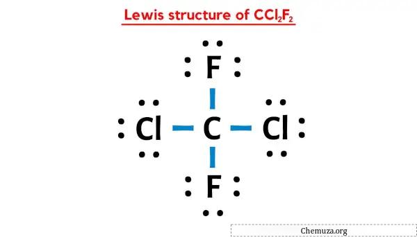 CCl2F2'nin Lewis yapısı