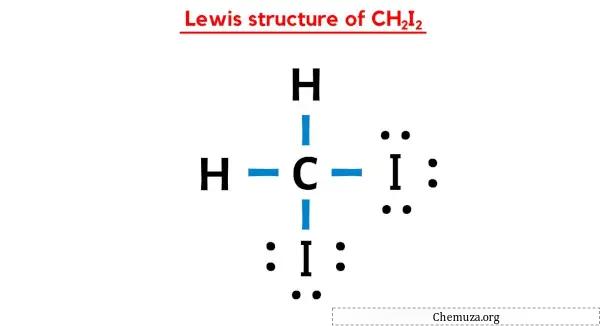 structure de Lewis de CH2I2