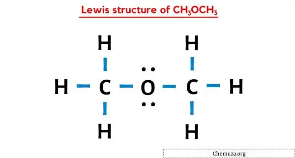 Estrutura de Lewis de CH3OCH3