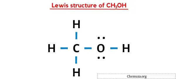 Estrutura de Lewis de CH3OH