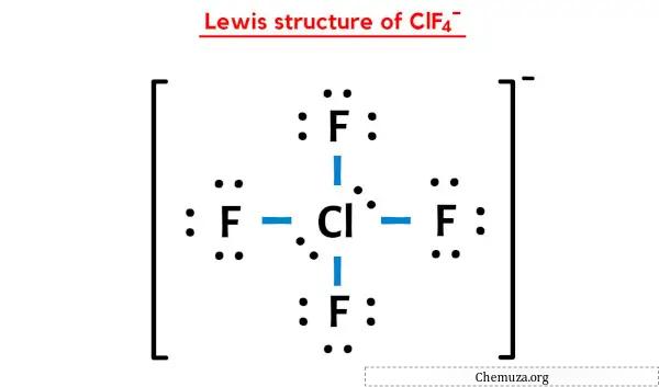 Estrutura de Lewis de ClF4-