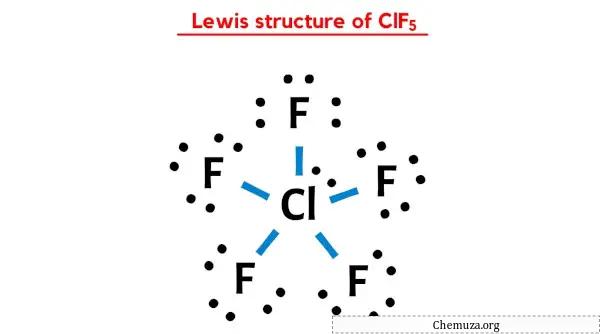 ClF5のルイス構造