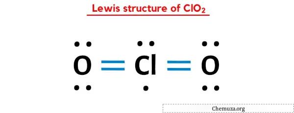 Lewis-structuur van ClO2