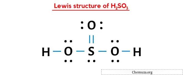 H2SO3'ün Lewis yapısı