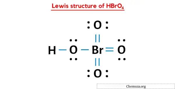 Lewis-structuur van HBrO4