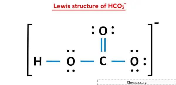 structure de Lewis de HCO3-