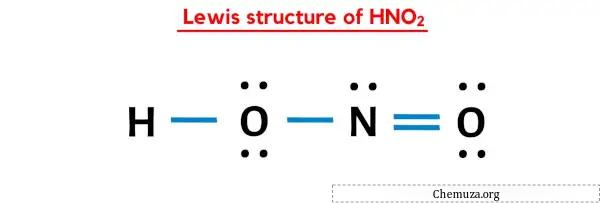 HNO2のルイス構造