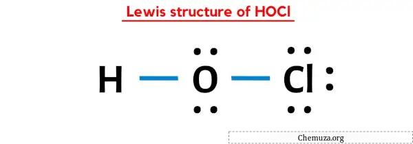 structure de Lewis de HOCl