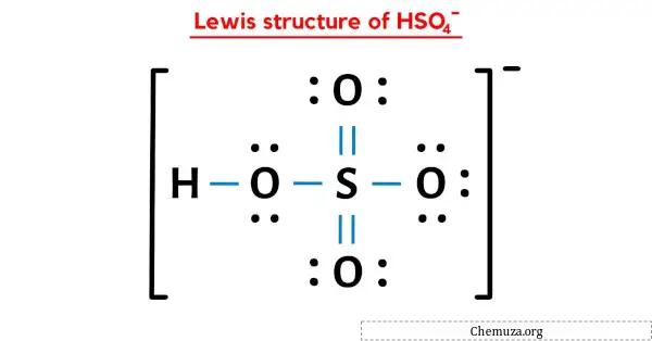 Lewis-structuur van HSO4-