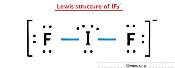 Lewis-structuur van IF2-