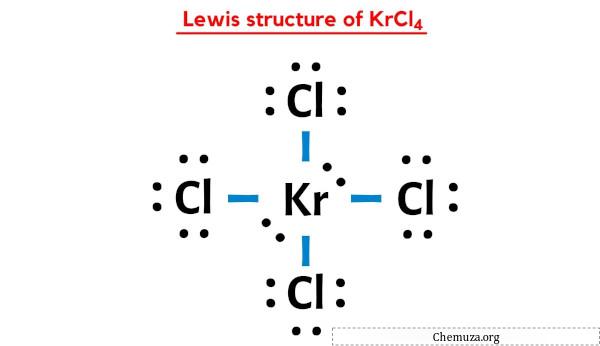 structure de Lewis de KrCl4
