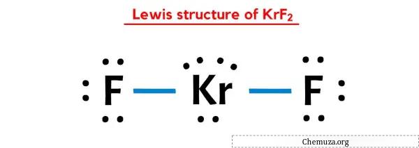 KrF2 的路易斯结构