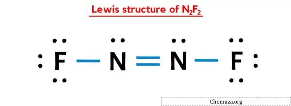 structure de Lewis de N2F2