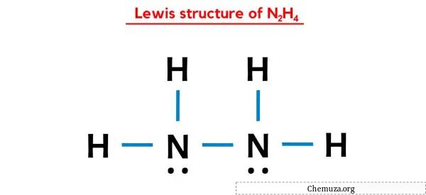 Estrutura de Lewis do N2H4