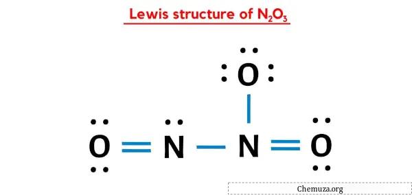N2O3 的路易斯结构