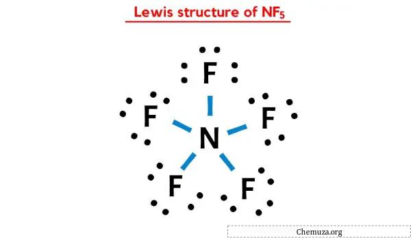 structure de Lewis de NF5