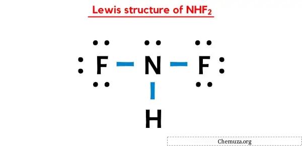 Lewis-structuur van NHF2