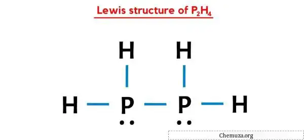 هيكل لويس لـ P2H4