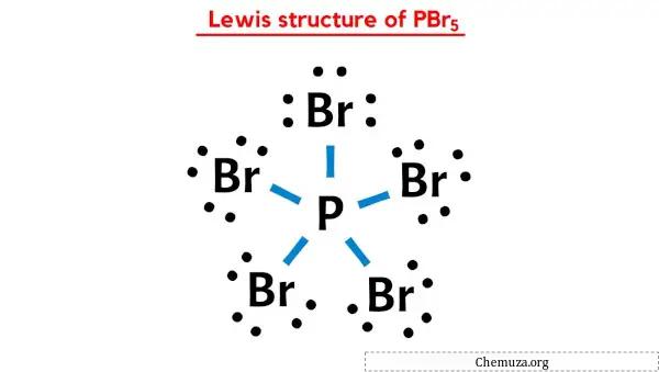 Lewis-structuur van PBr5