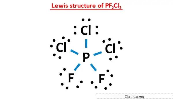 structure de Lewis de PF2Cl3