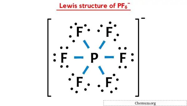 Estrutura de Lewis de PF6-