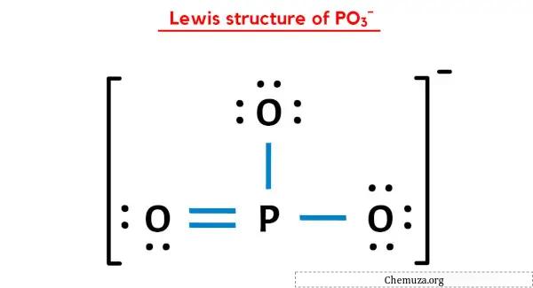 Lewis-Struktur von PO3-