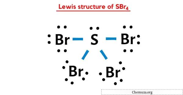 Lewis-Struktur von SBr4