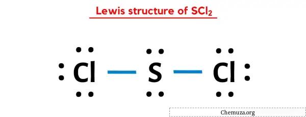 Estrutura de Lewis de SCl2