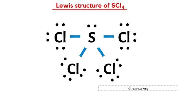 Lewis-Struktur von SCl4