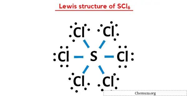 هيكل لويس لـ SCl6