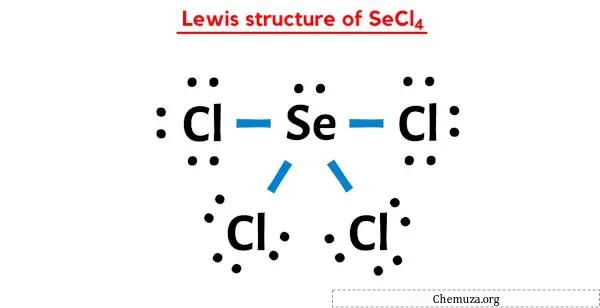 Struttura di Lewis di SeCl4