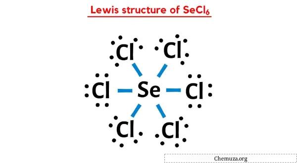 Lewis-structuur van SeCl6