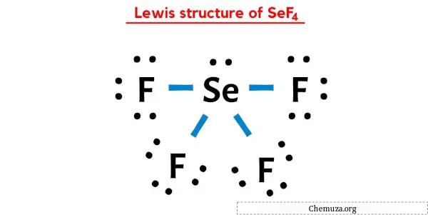 SeF4のルイス構造